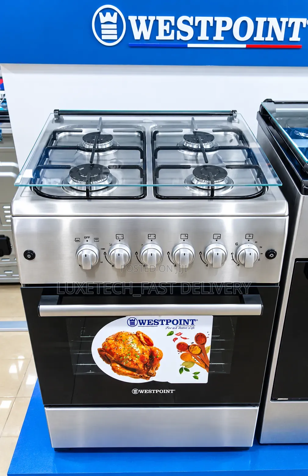 Westpoint Full Gas Cooker 60x60cm – 4 Burners With Gas Oven, Grill