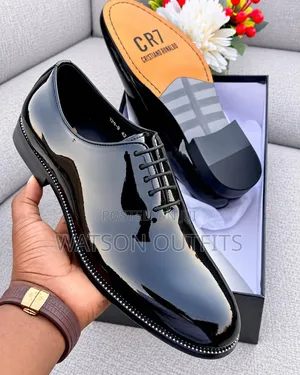 1 Colours CR7 Brand Men's Leather Shoes Zebra Colour Design