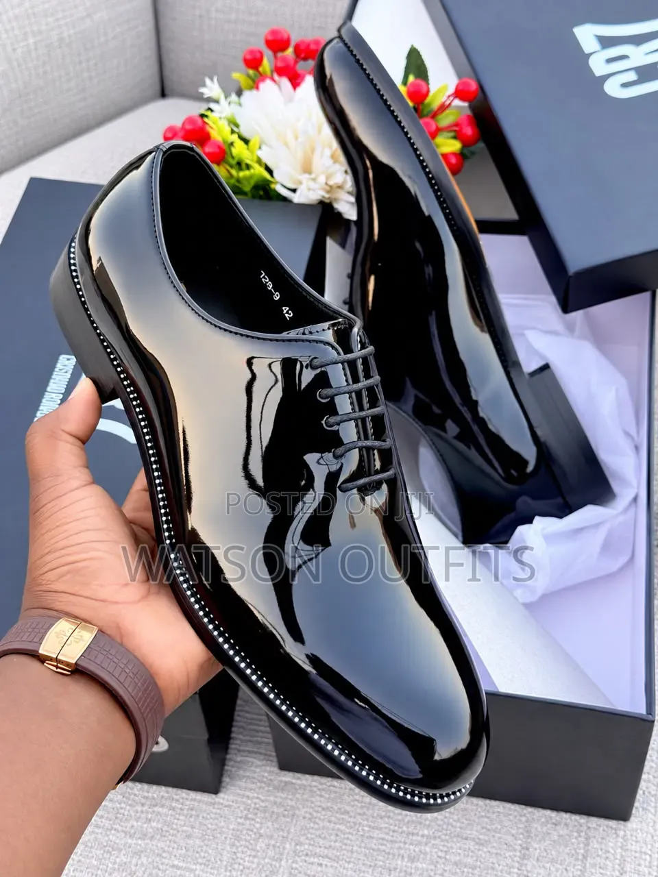 1 Colours CR7 Brand Men's Leather Shoes Zebra Colour Design