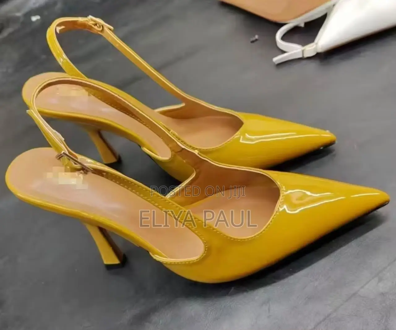 High Heel Yellow Patent