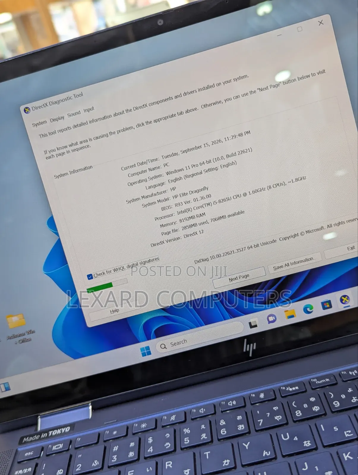 Laptop HP Dragonfly G4 8GB Intel Core i5 SSD 256GB