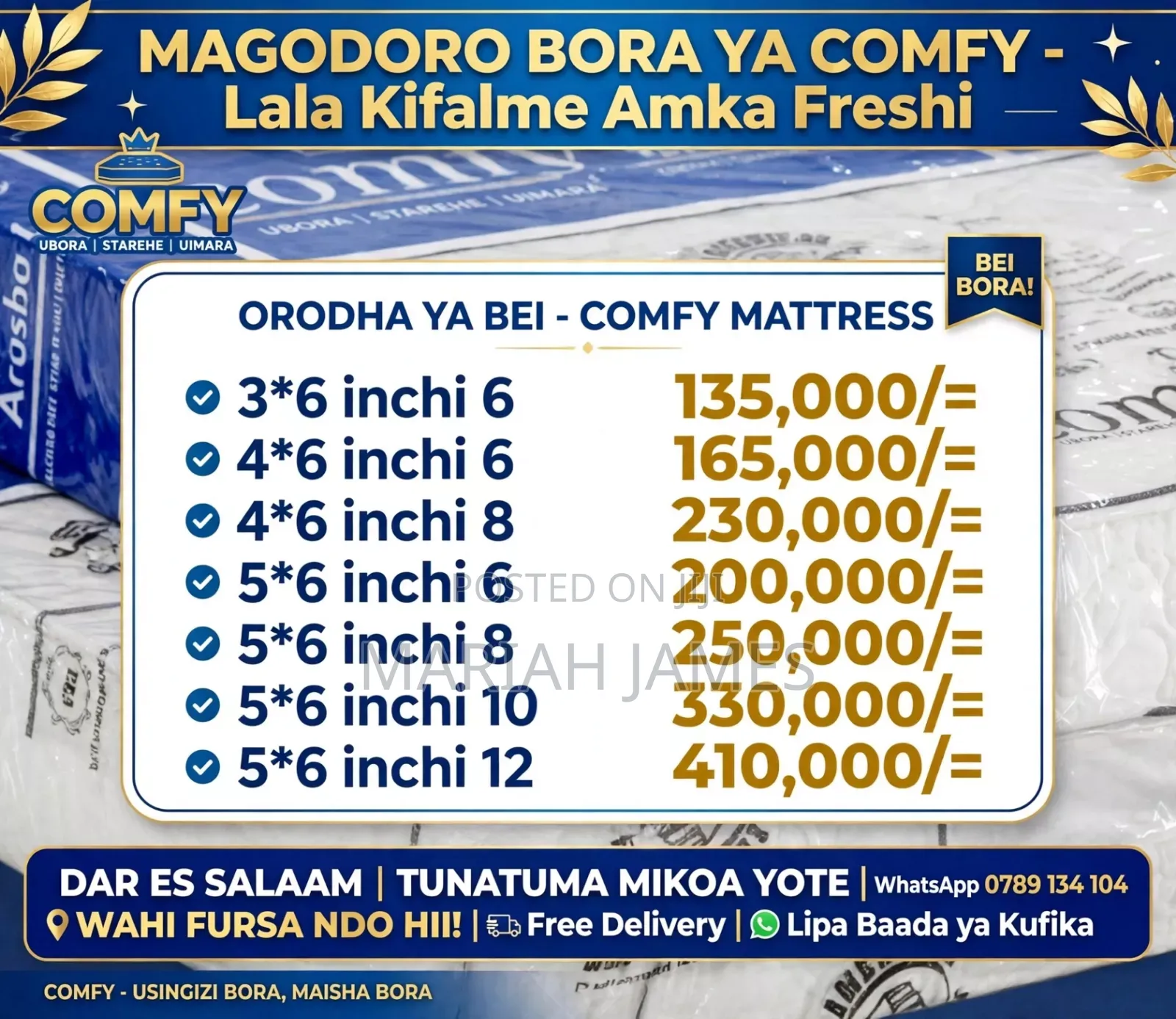 Magodoro Ya Comfy .Jumla Na Reja Reja