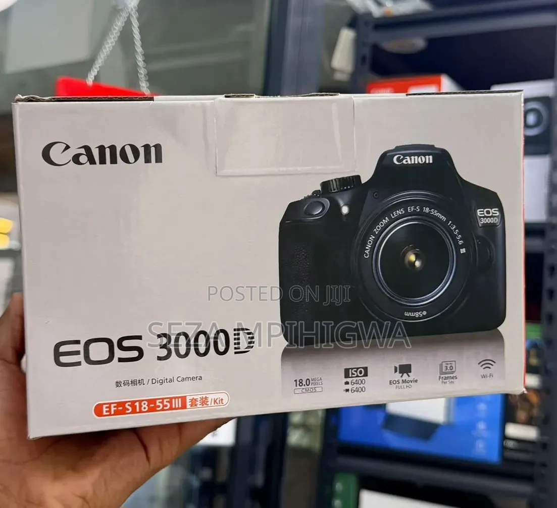 Canon EOS 3000D Ikiwa Na Lensi Ya 18-55mm