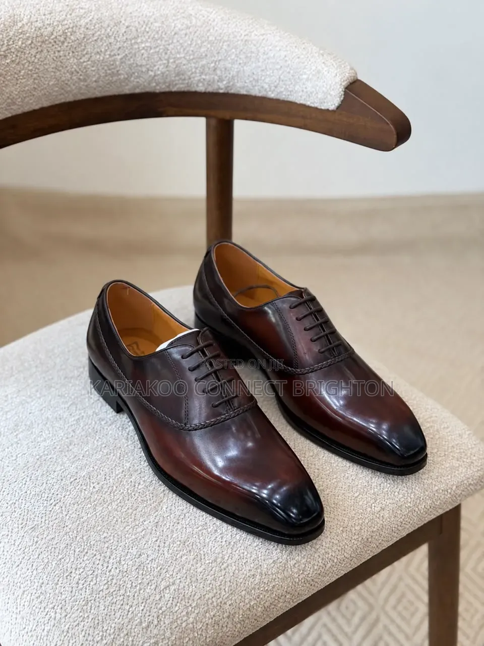 Classic Brown Leather Oxford Shoes