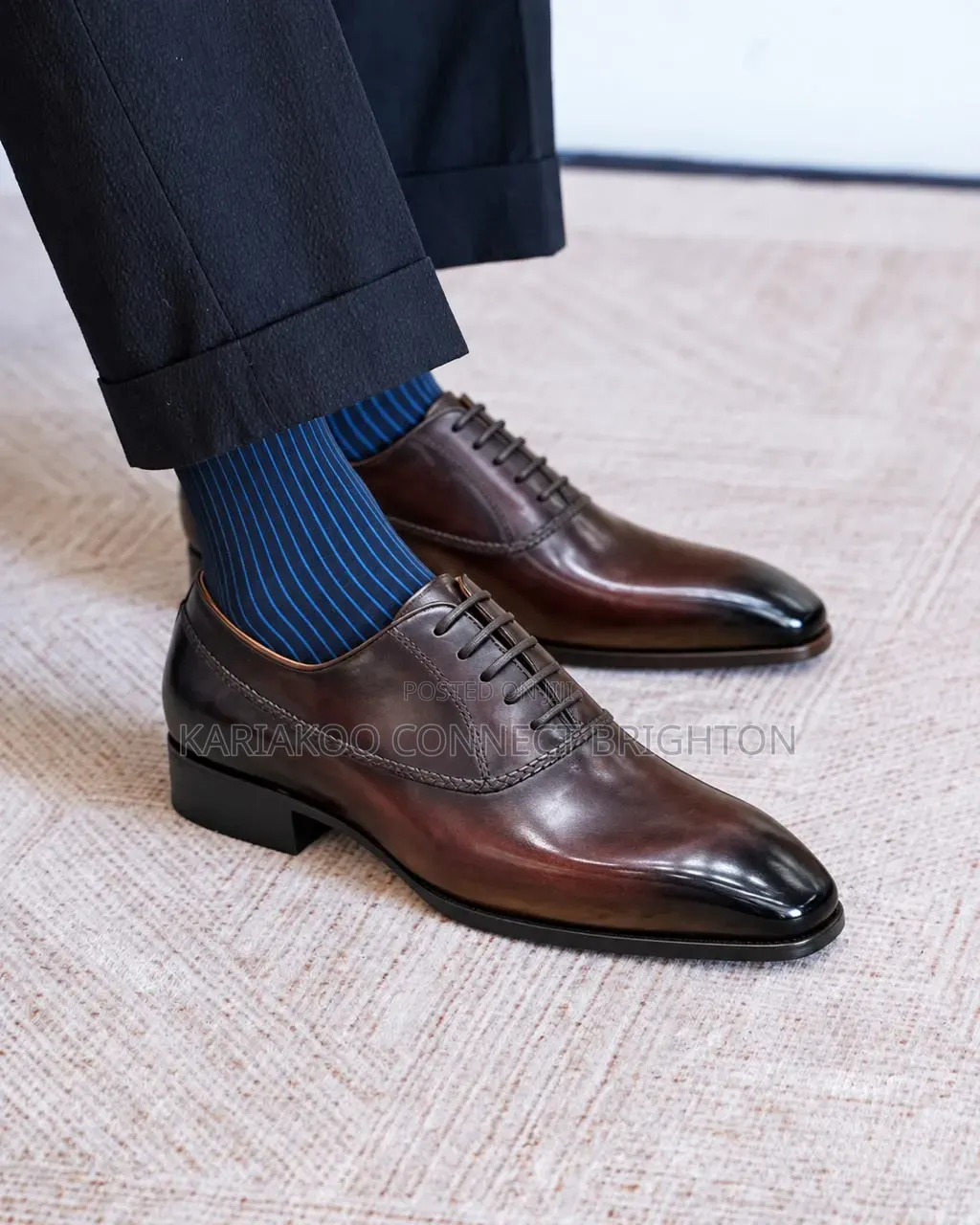 Classic Brown Leather Oxford Shoes