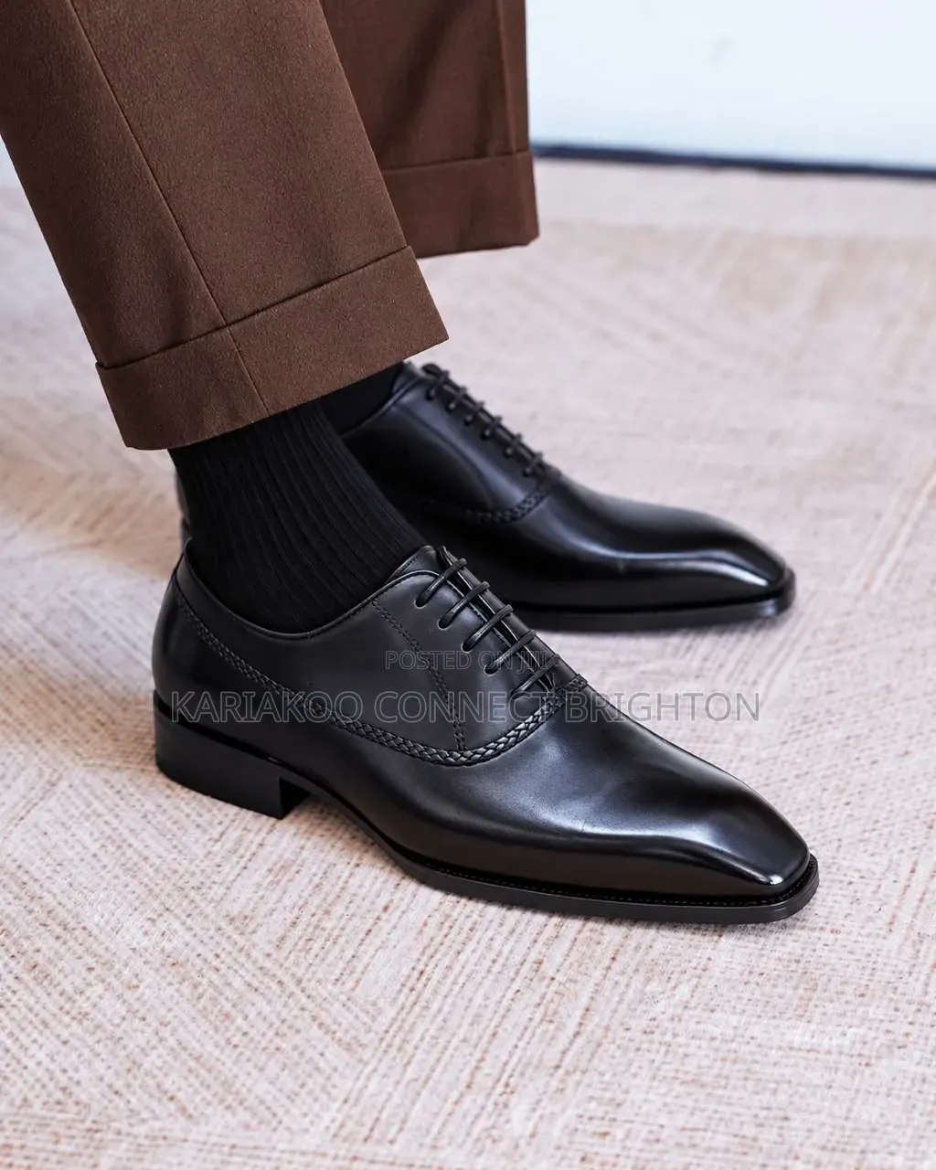 Classic Brown Leather Oxford Shoes