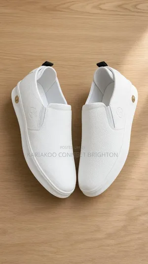 Casual White Leather Slip-on Sneakers