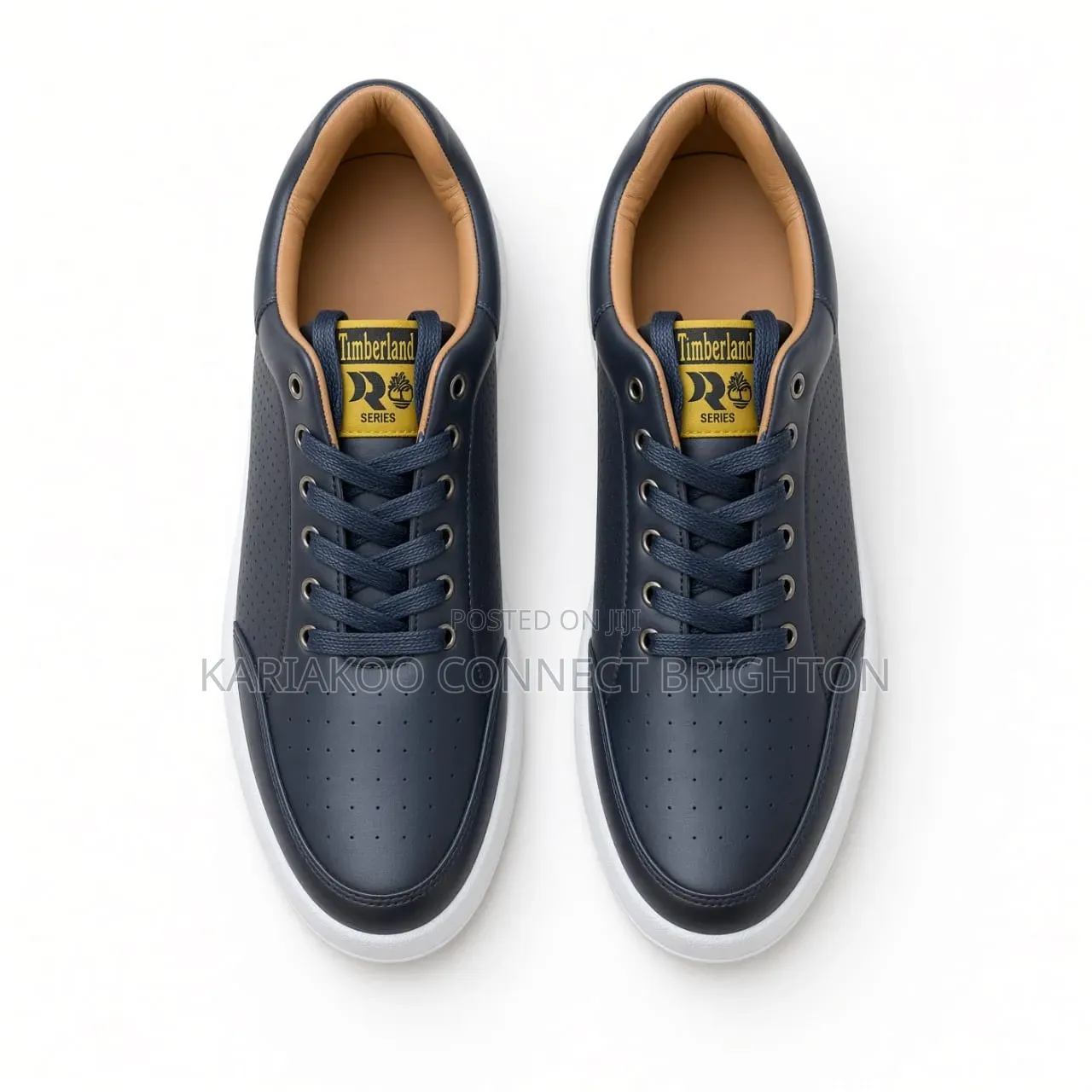 Navy Blue Casual Lace-Up Sneakers