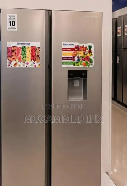 Westpoint Side by Side Fridge, 500LWWT 500Silver Color With Water Disp