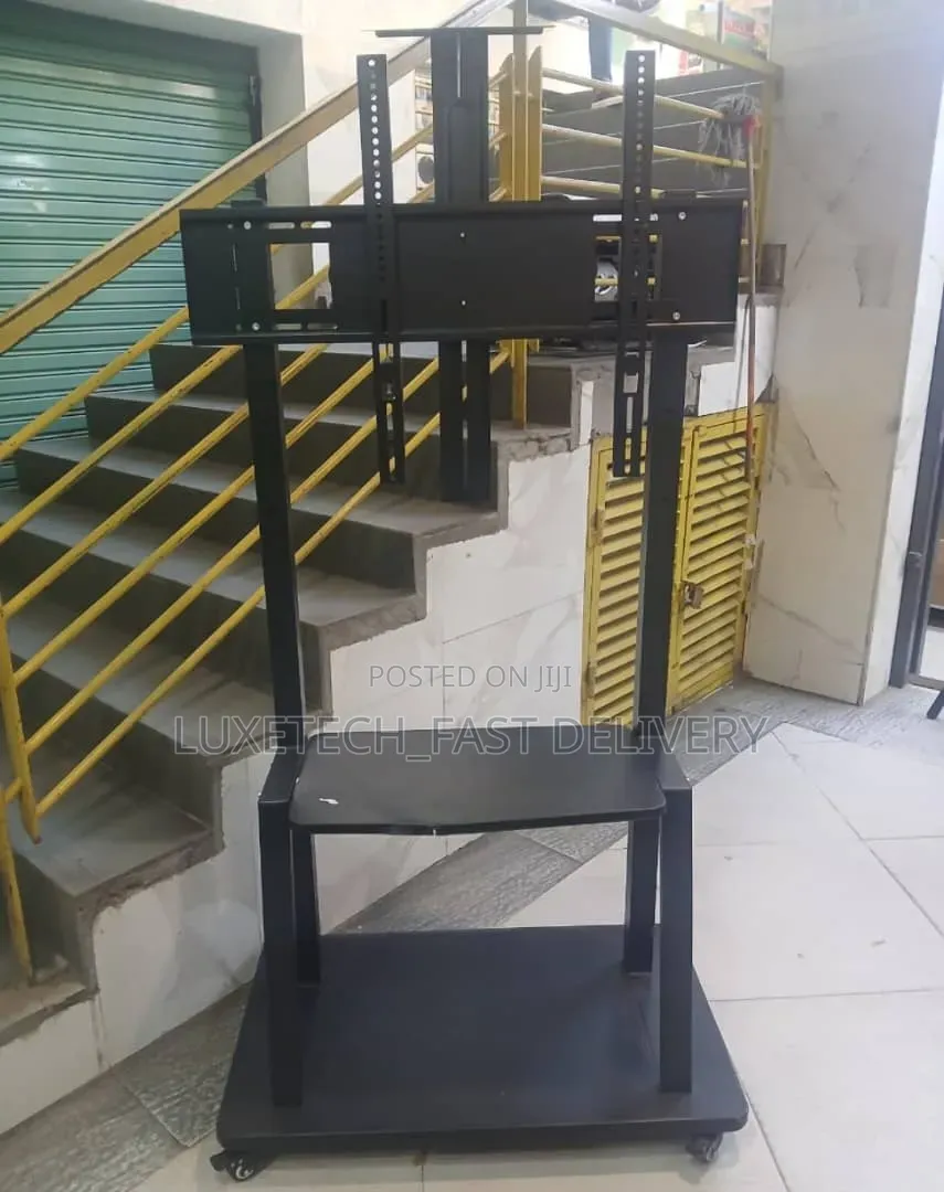 40–100 Inch Mobile TV Floor Stand Trolley | Heavy Duty Rolling TV Cart
