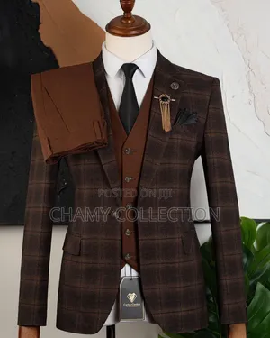 Mens Suut Dark Chocolate Broun Trends