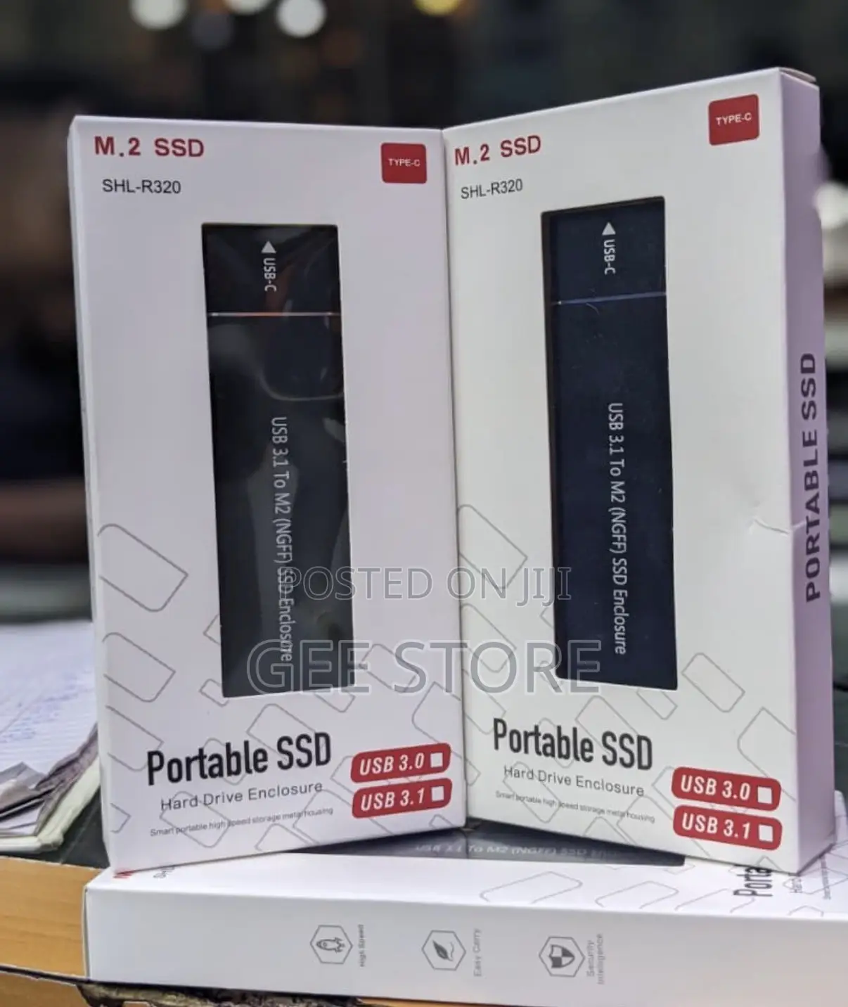 M.2 SSD SHL-R320 Portable Hard Drive Enclosure Box