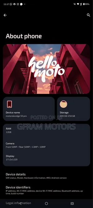 Motorola Edge 50 Pro 256 GB Black