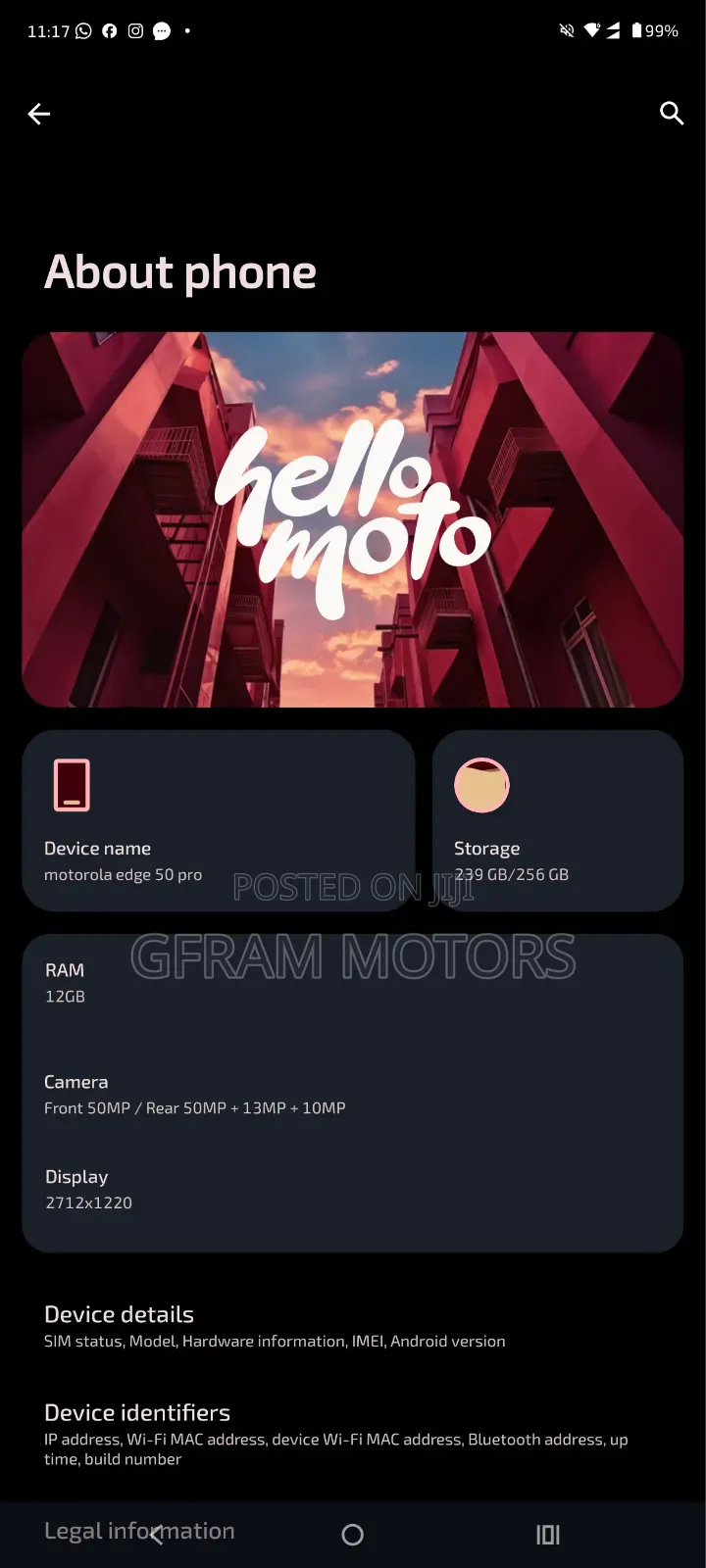 Motorola Edge 50 Pro 256 GB Black
