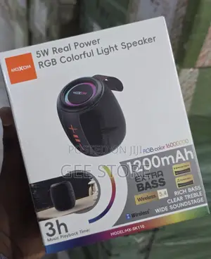 Moxom RGB Colorful Light Speaker Box With Model Number MX-SK110.