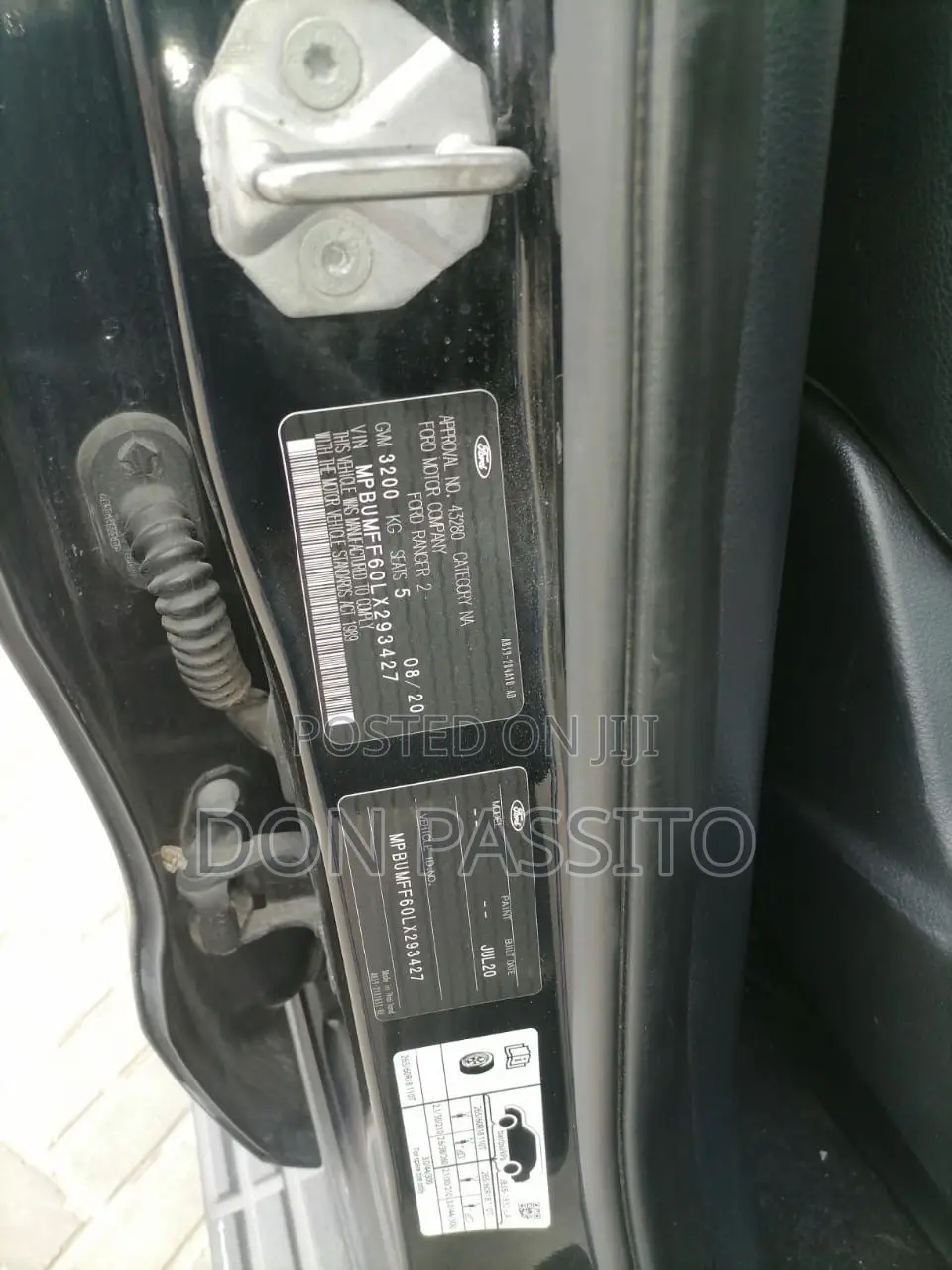 Ford Ranger 2020 Black