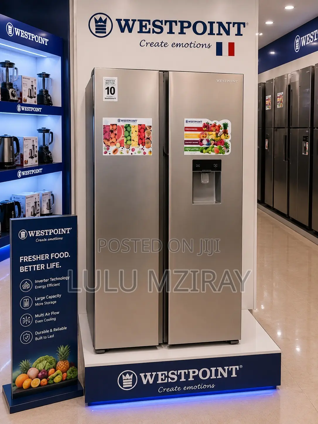 Fridge Side by Side 500Litre