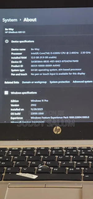 Laptop HP EliteBook 820 G3 12GB Intel Core i5 SSD 256GB