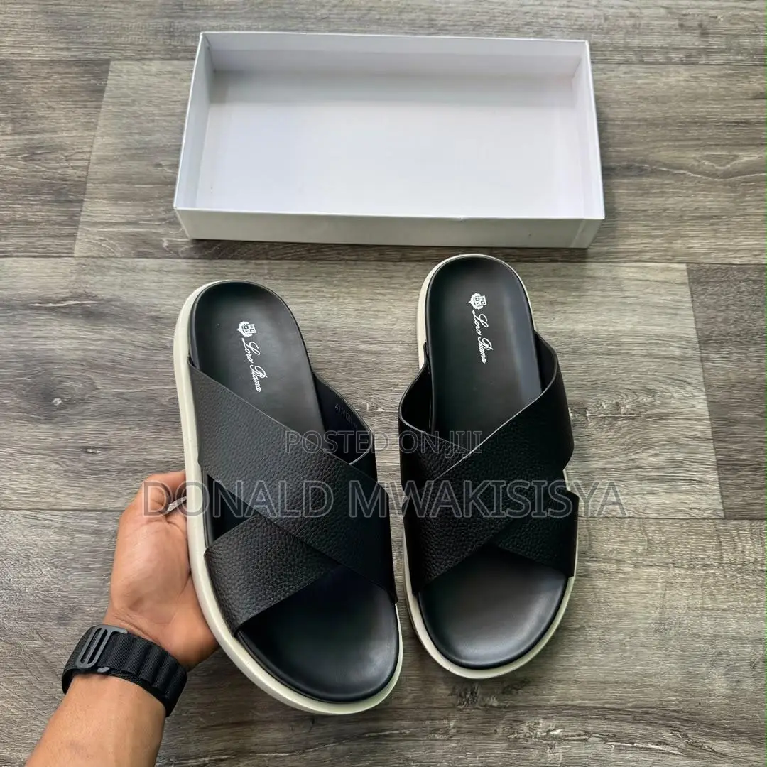 Loro Piana Leather Slides