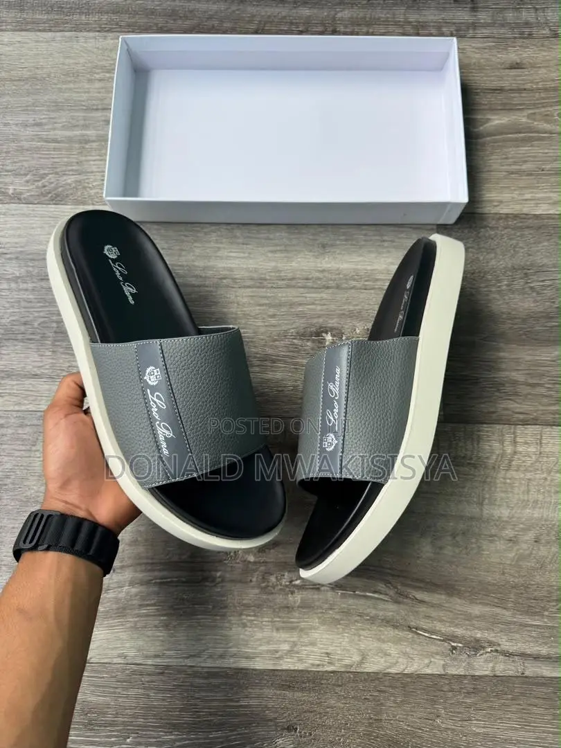 Loro Piana Leather Slides