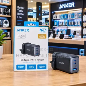 Anker 735 Charger (Nano II 65W), 3-Port Fast Charger Plug