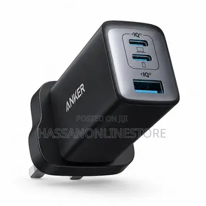 Anker 735 Charger (Nano II 65W), 3-Port Fast Charger Plug