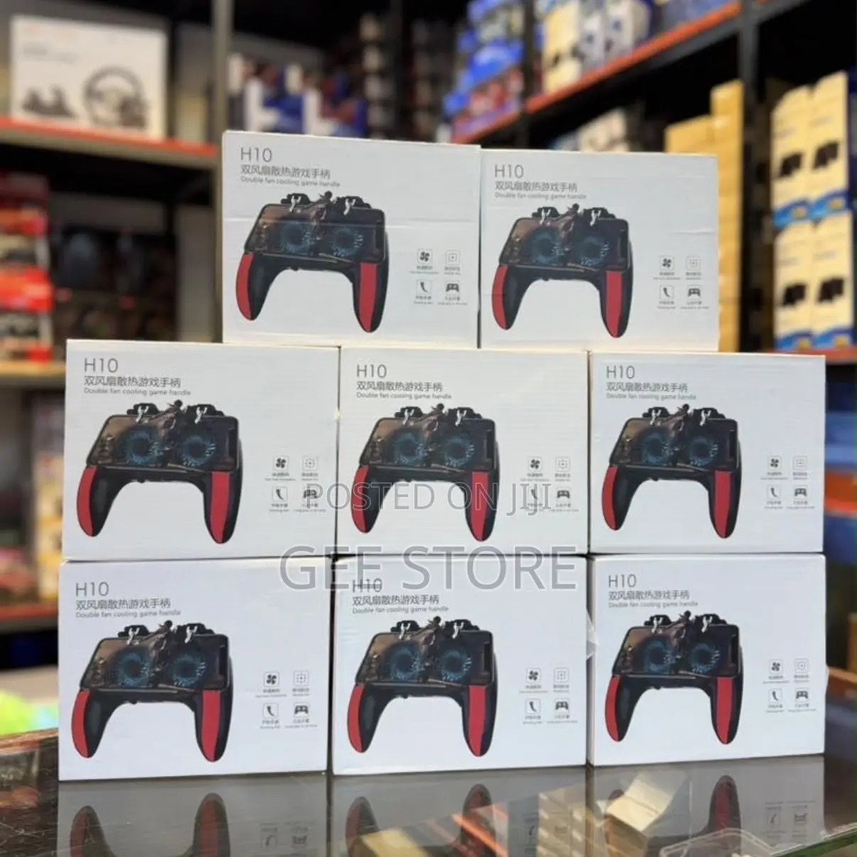 H10 Mobile Gaming Controller With Dual Cooling Fan and L1R1 Triggers