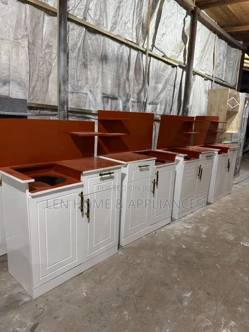 Kitchen Cabinet Color White and Brown