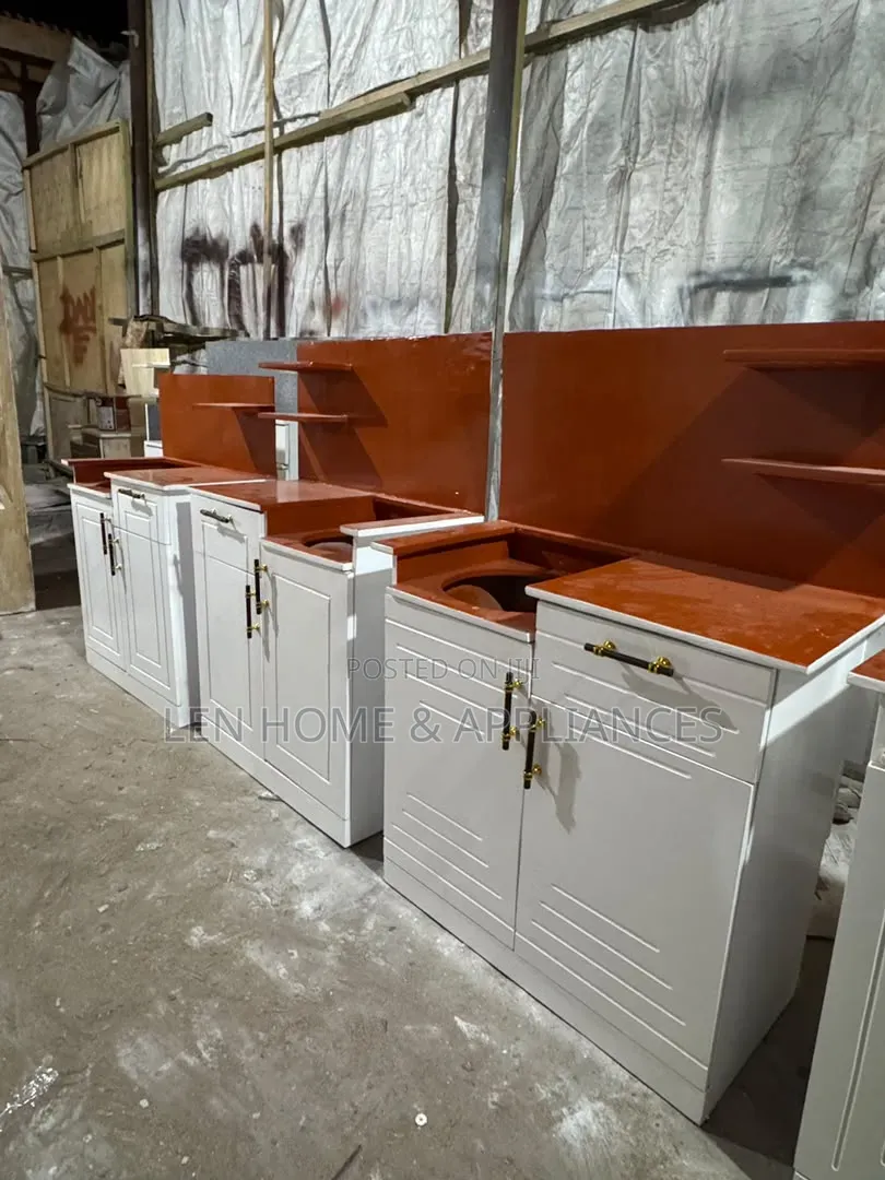 Kitchen Cabinet Color White and Brown