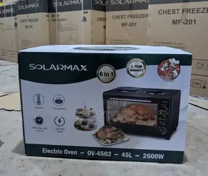 Solarmax 6-in-1 Electric Oven (Model OV-4502) Featuring a 45-Liter