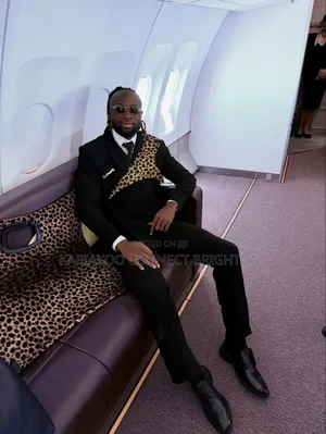 Black and Leopard Print Accent Suit