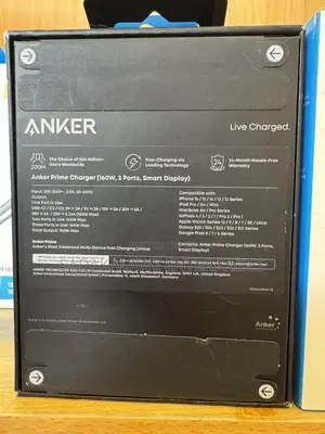 Anker Prime 160W GaN Fast Charger (3-Port USB-C With Smart Display)