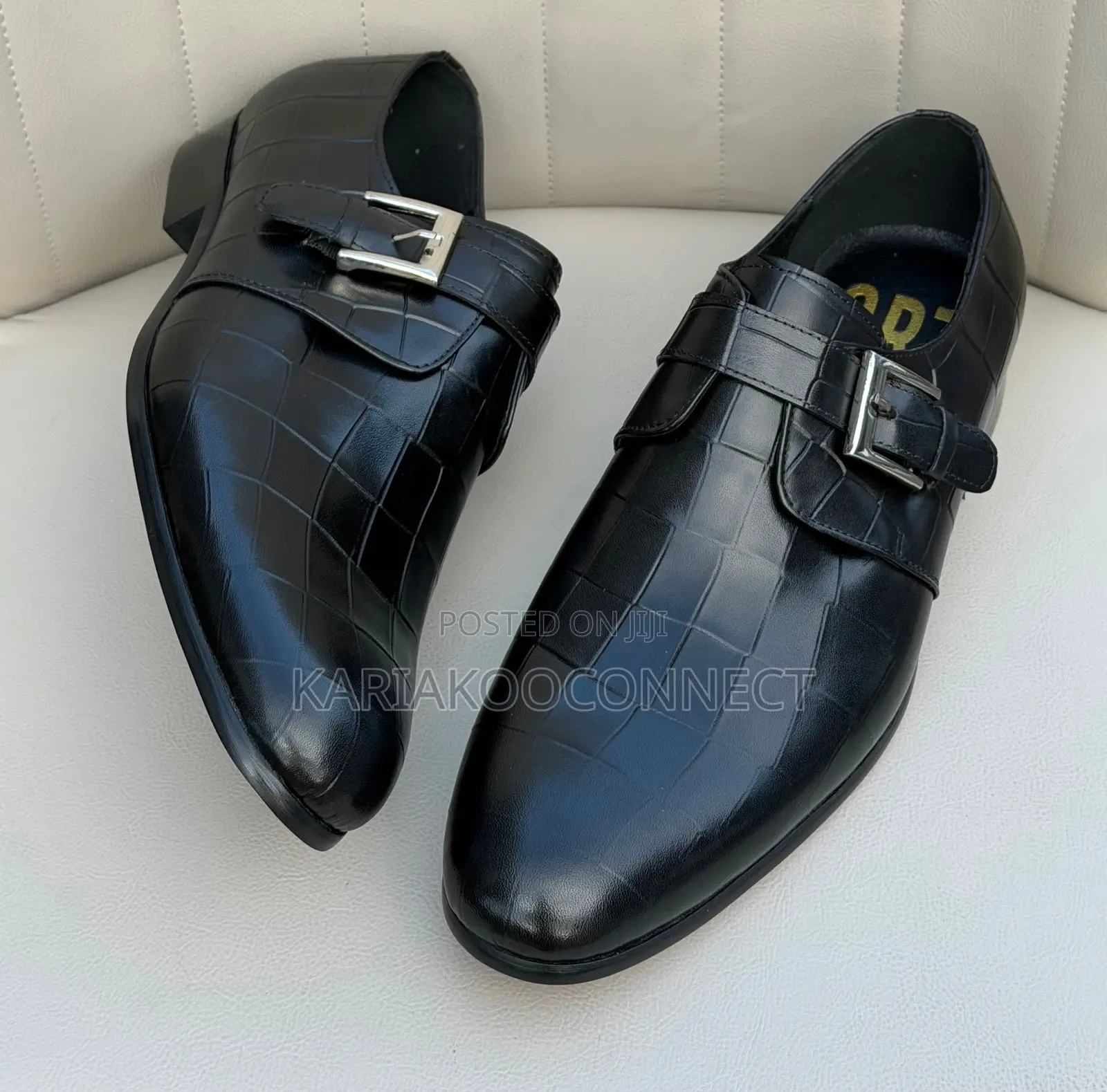 CR7 Monk Strap Leather Shoes