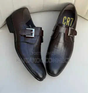 CR7 Monk Strap Leather Shoes