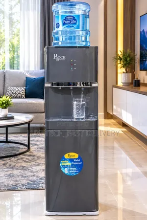 Roch Water Dispenser 3 Taps With Fridge (Grey)