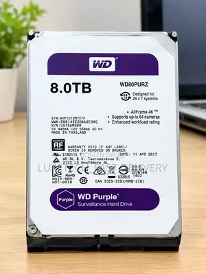 WD Purple 8TB Surveillance Hard Drive –SATA HDD for 64-Camera CCTV/NVR