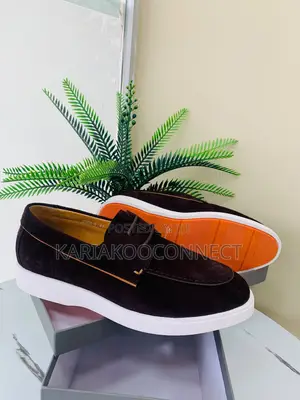 Santoni Suede Lace-Up Loafers – Coffee