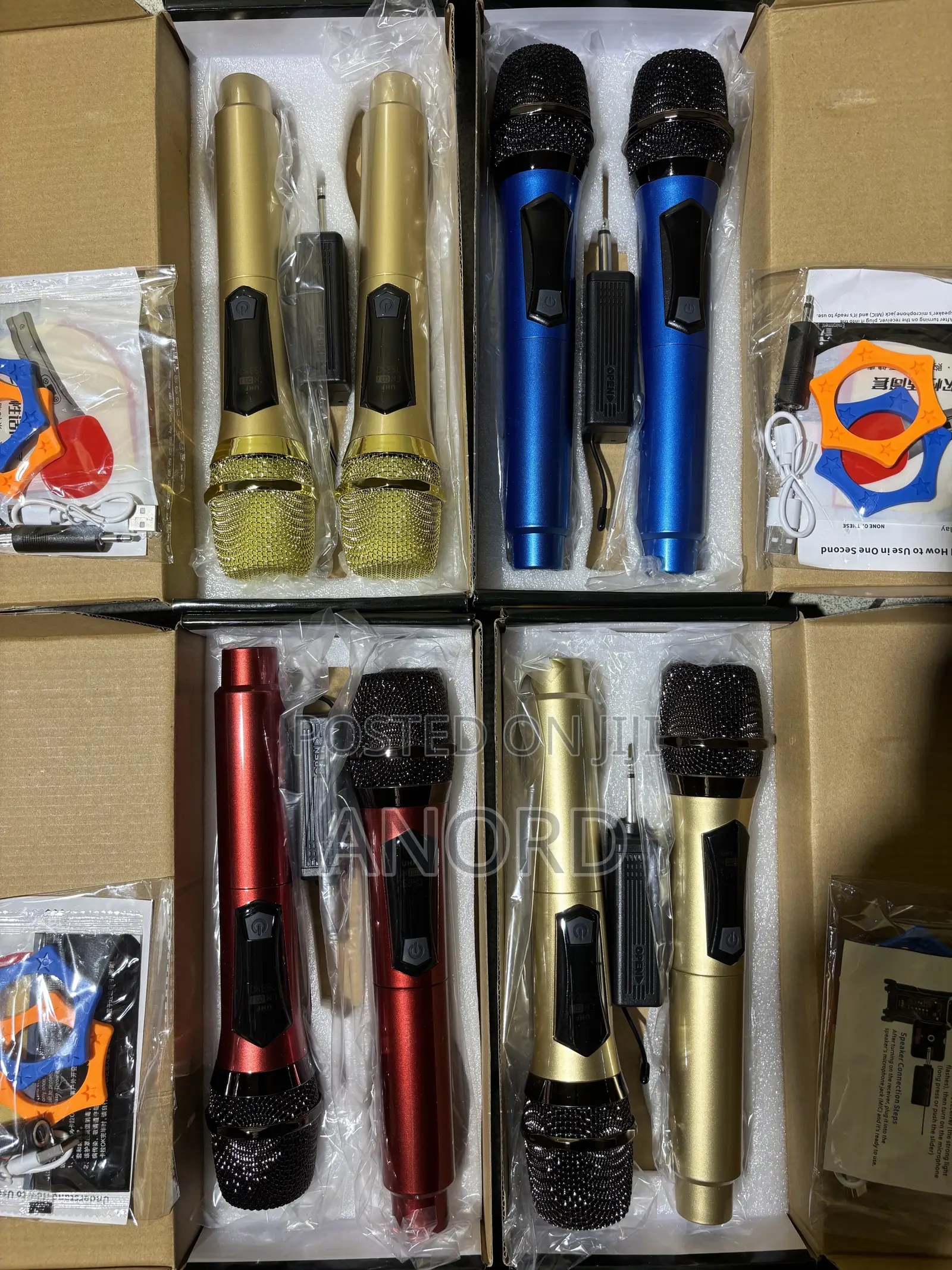 Microphone /Mic Wireless UHF – Mic Za Kanisani Kuimba, Karaoke,Rangi 6