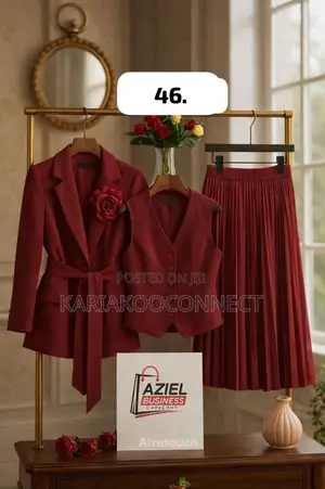 Women's 3pc Blazer, Vest Skirt Set