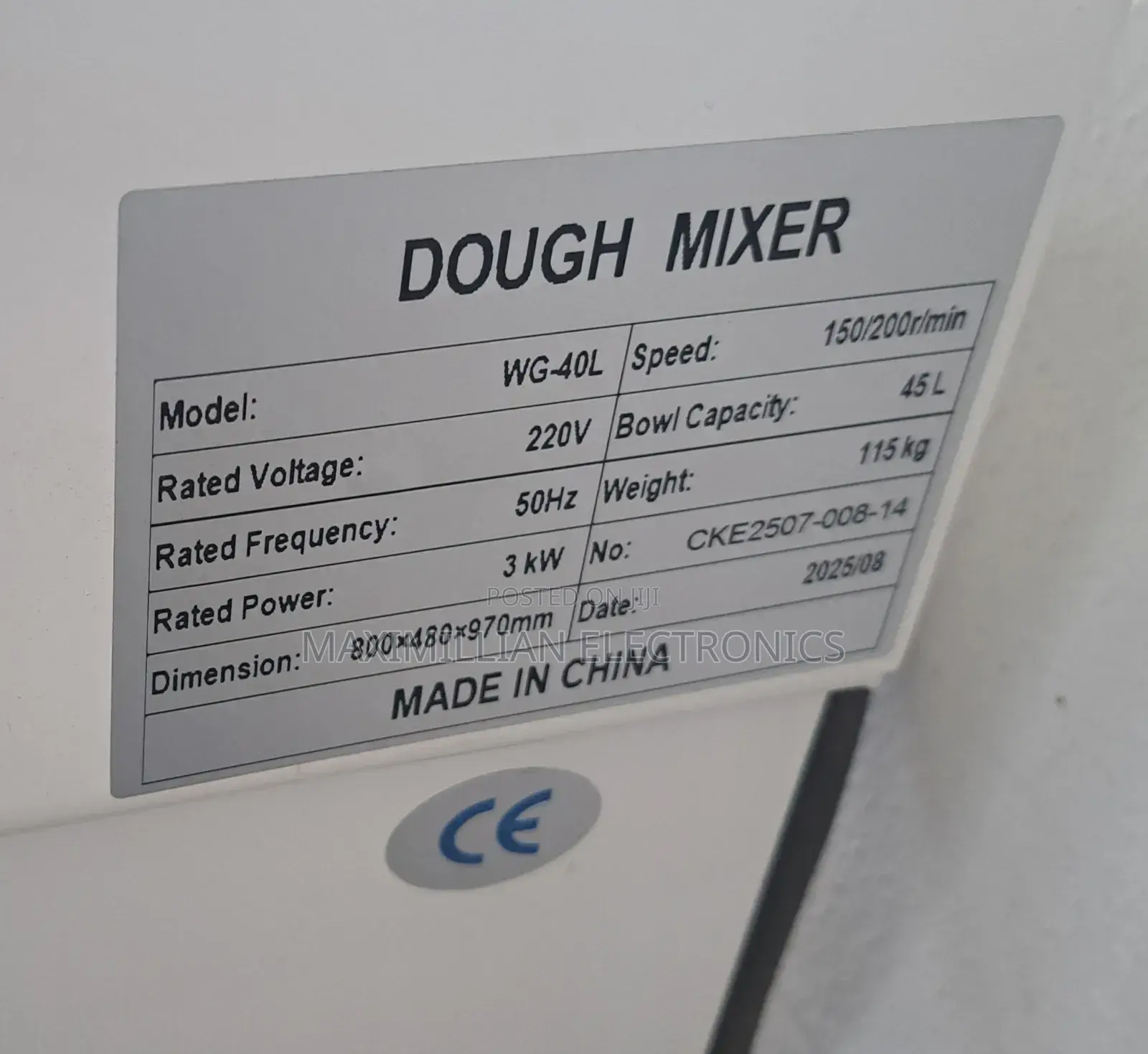 Dough Mixer 16kg