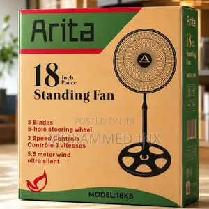 ARITA FAN BLACK18KB1 Year warrantyFree Delivery (Usafiri Bure) In