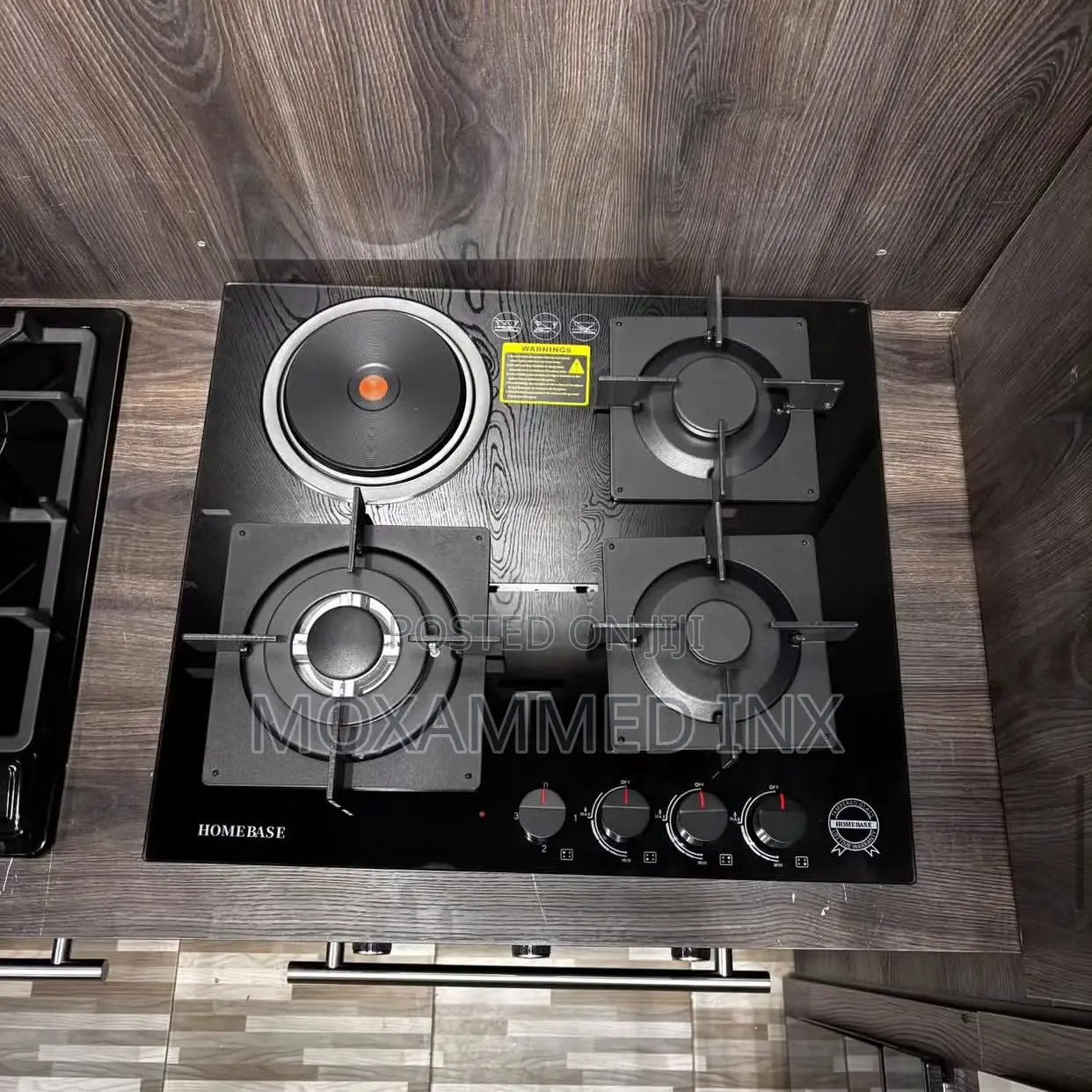 HOMEBASE COOKTOPHB-GE-40103gas Burners 1 Electric plateTempered
