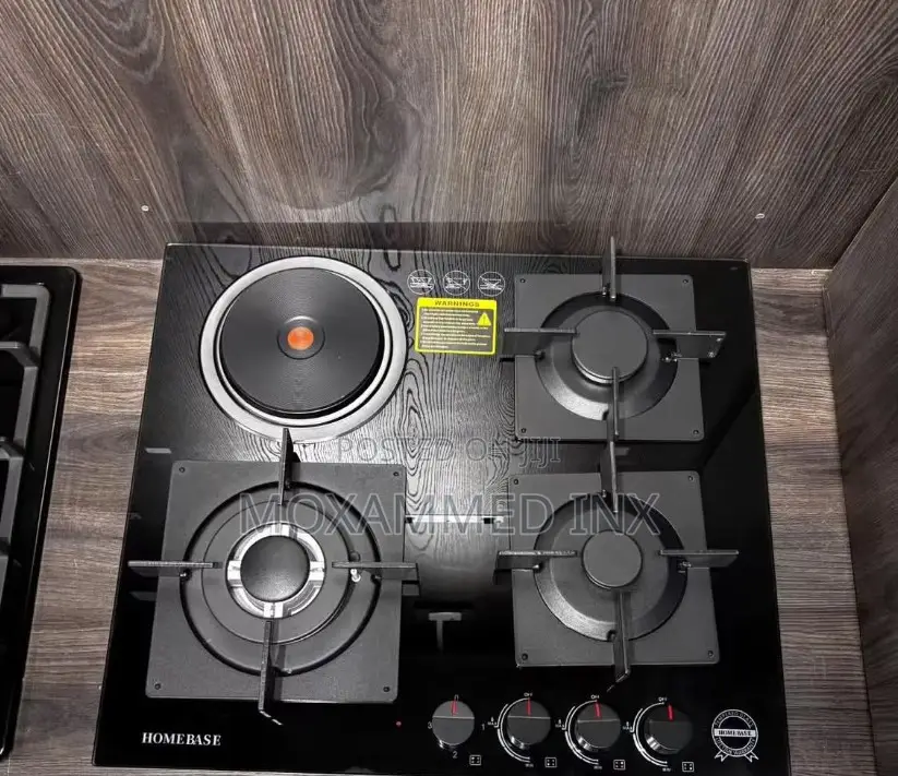HOMEBASE COOKTOPHB-GE-40103gas Burners 1 Electric plateTempered