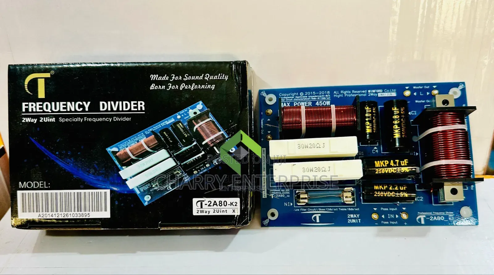 Winford 2 Way 450W Frequency Divider Passive Speaker Crossover T2a80