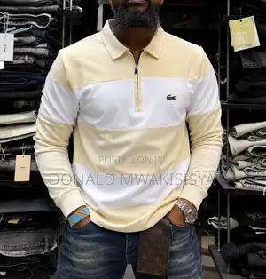 Men Long Sleeve Polo Sweater