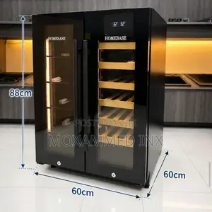 HOMEBASE WINE COOLERHB-54B.FeaturesBlack Full Glass doorBuilt
