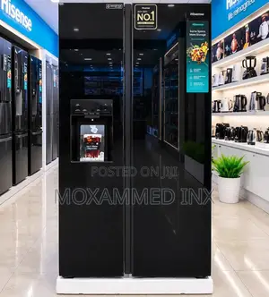 Hisense Side by Side Fridge 503LRS528P5GB2 Years Warranty• Fr