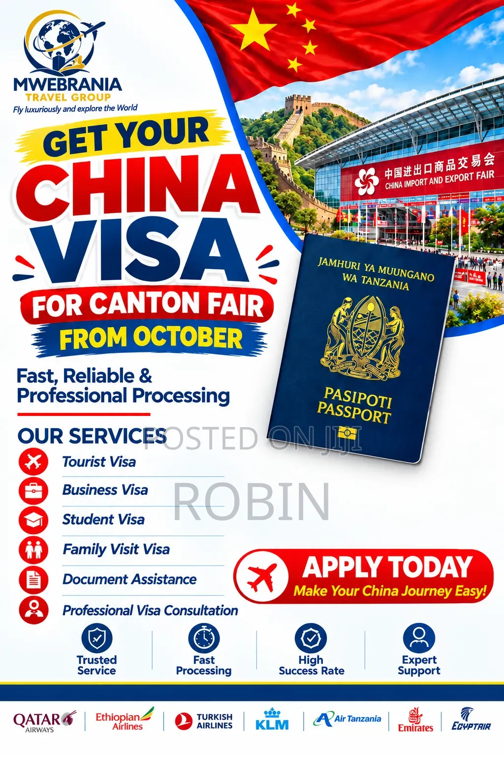 Pata Visa Za China Msimu Huu Wa Canton Fair