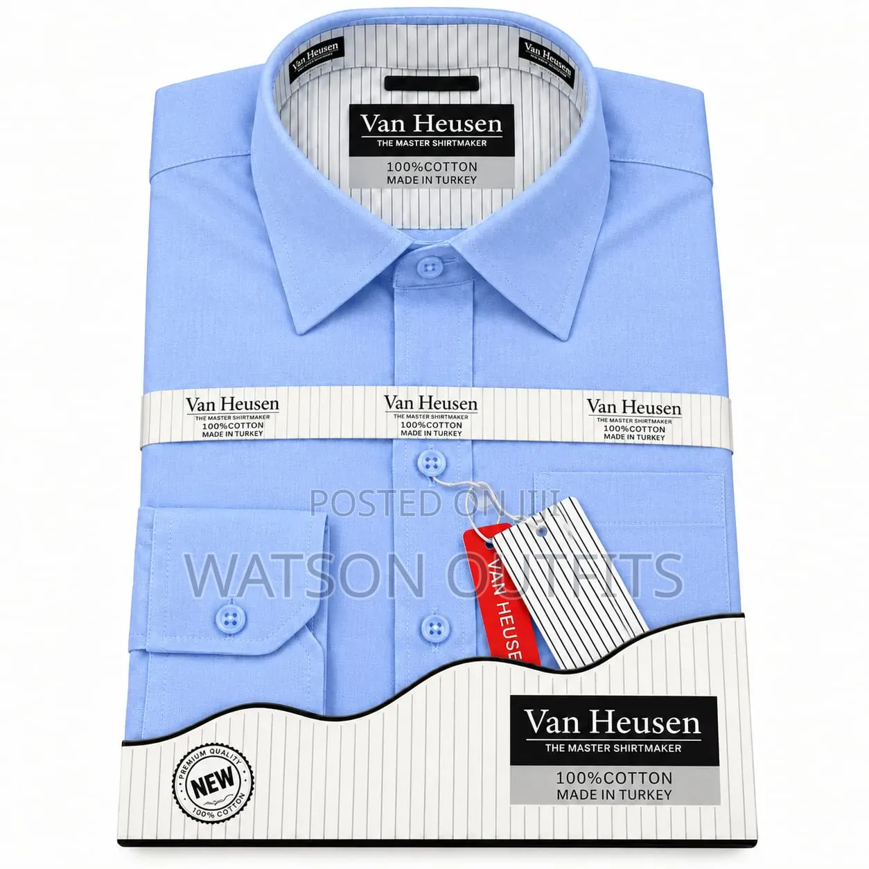 Men's New and Original Shirts 3 Colours Van Heusen Cotton 100%