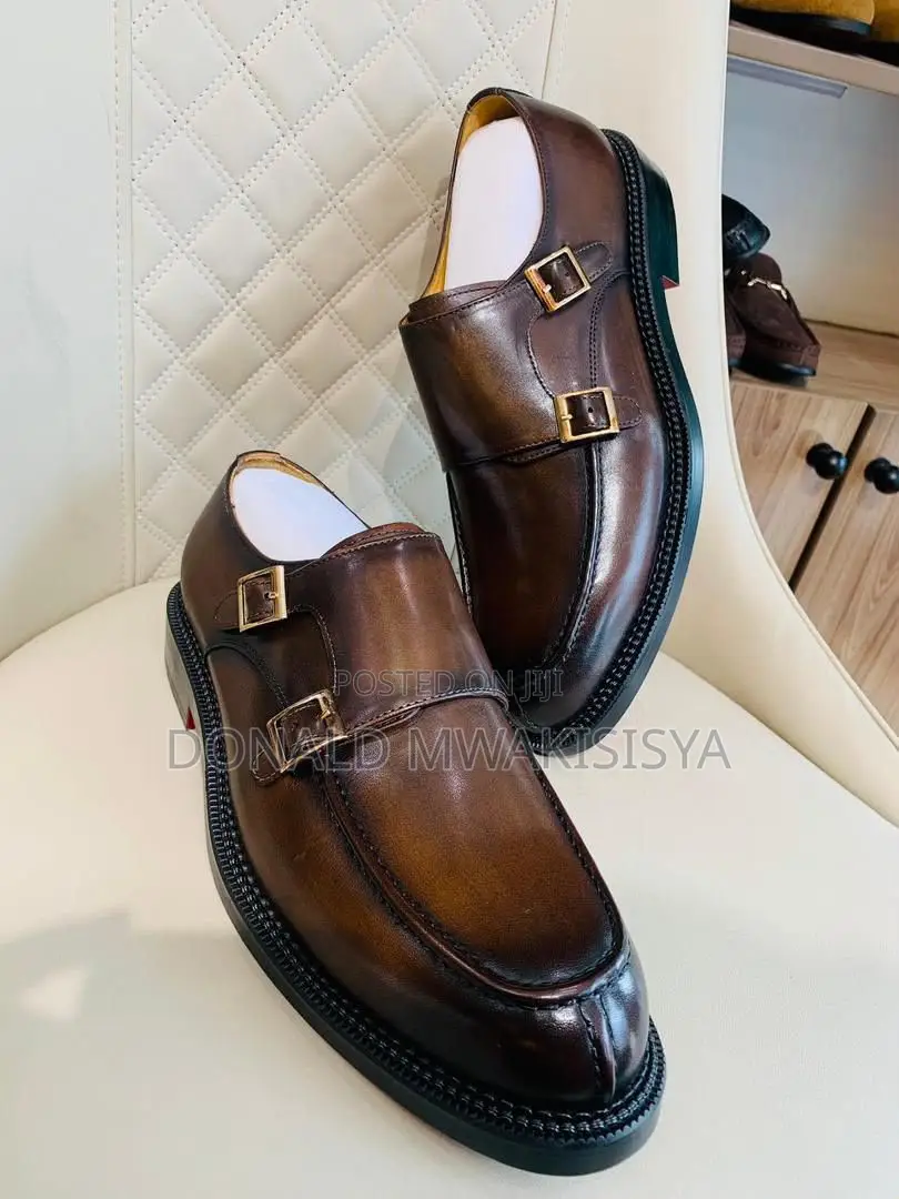 Men Double Monk Strap Shoes